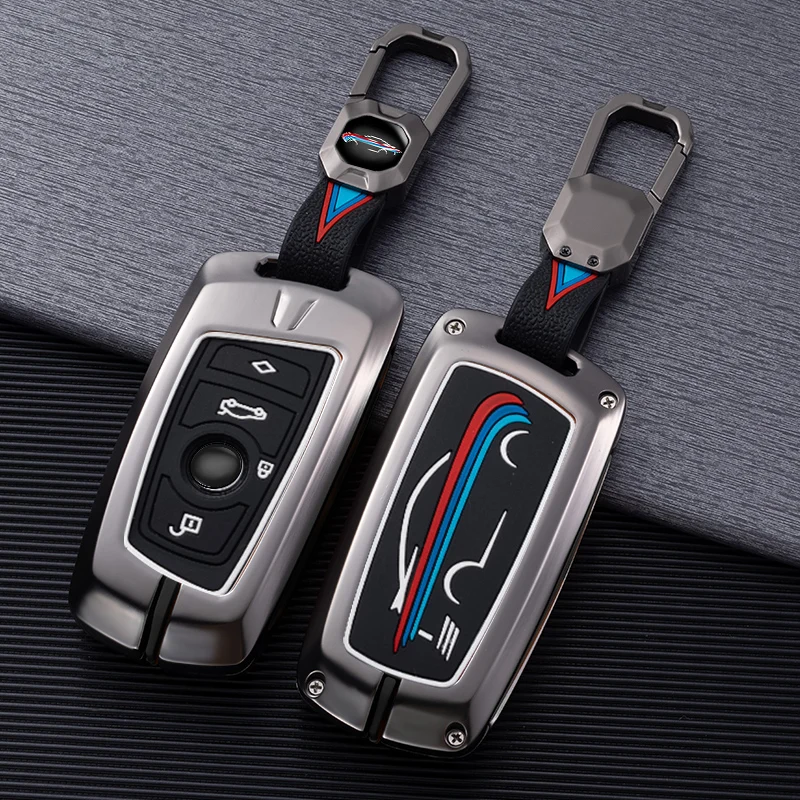 

New Metal Silicone For BMW Car Key Cover Case Remote F20 G20 G30 E46 X3 X4 X5 G05 X6 Accessories Car-Styling Holder Shell Ring