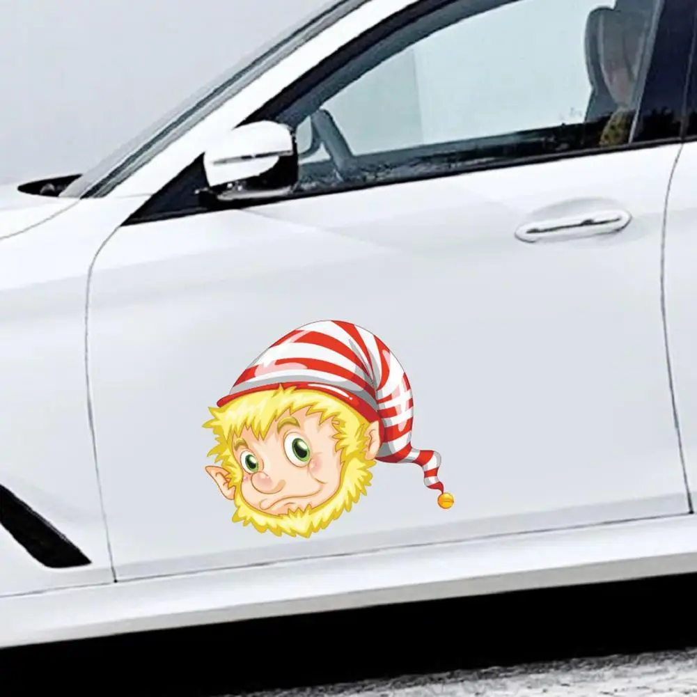 

D-1009 Window Decal Santa Claus Theme Self-adhesive Decor Christmas Car Sticker for Vehicle