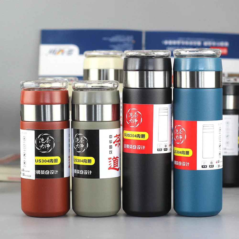 

350ML/500ML Thermos Bottle Tea Filter With Tea Separation Strainer Infuser Tea Cup Mug Vacuum Flask Stainless Steel Tea Thermos