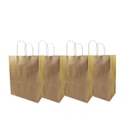 10 шт.лот Сумка-переноска из крафт-бумаги, подарок, Портативная сумка для хранения с ручкой для фестиваля, вечеринки, 35*42*15 см