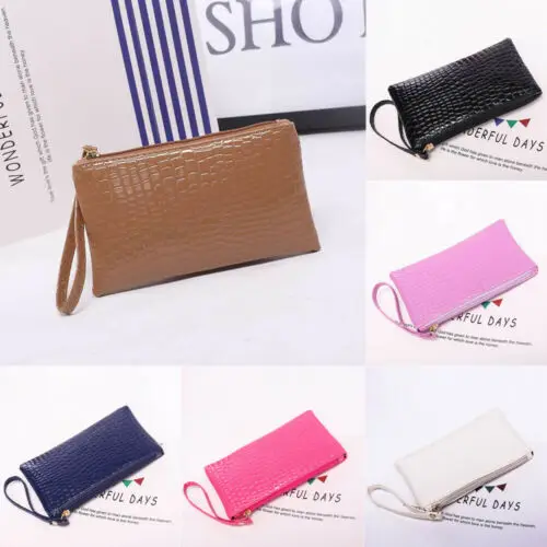 Крокодиловый кошелек сумочка клатч стиль качественная кожа женский модный