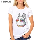 Новинка 2020, модная женская футболка TEEHUB в стиле маски, панды, искусственного льва, французского бульдога, хипстерские Топы