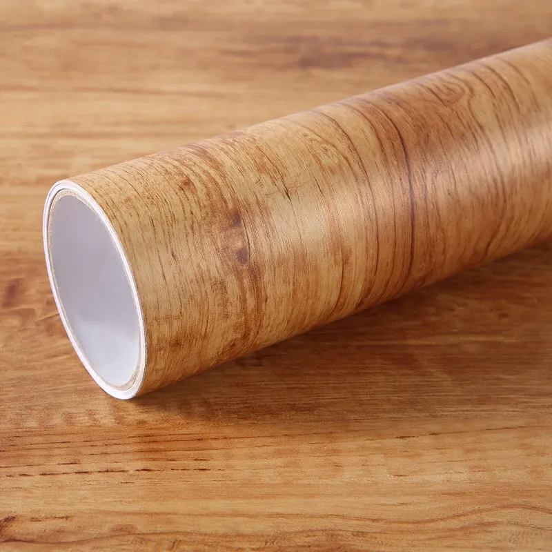 

3M PVC Self adhesive Wallpaper Roll PVC Waterproof Wall sticker Furniture Vinyl Decorative Film Wood Style Home Decor Wall Paper
