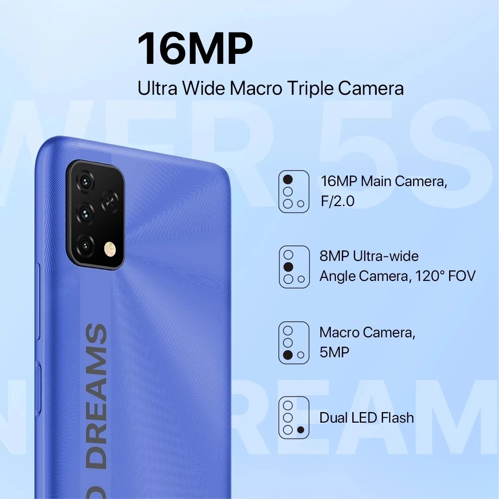 [Доставка 24 ч] смартфон UMIDIGI с мощностью 6 53 дюйма HD + дисплей телефон экраном 6150 мАч