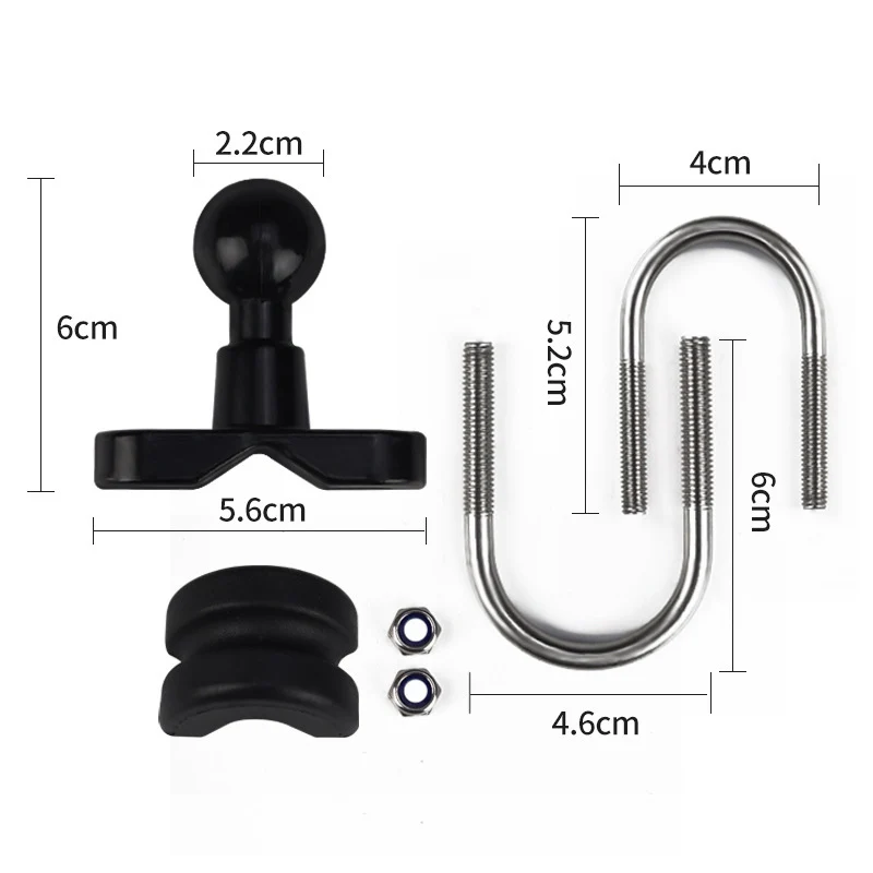 

Motorcycle Thin Tube Ball Head Rearview Mirror Fixed Ball Head Mobile Phone Holder Handlebar U-lock Handlebar Modification Parts