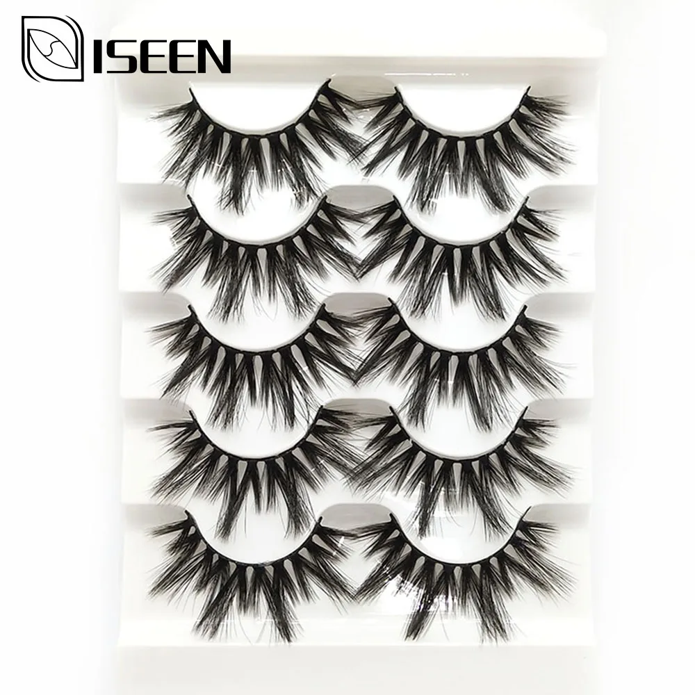 5 пар объемные натуральные толстые накладные ресницы для макияжа норковые