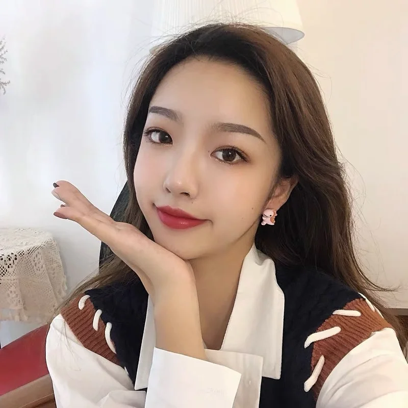 Новые маленькие серьги в виде животных динозавров Акула металлические милые