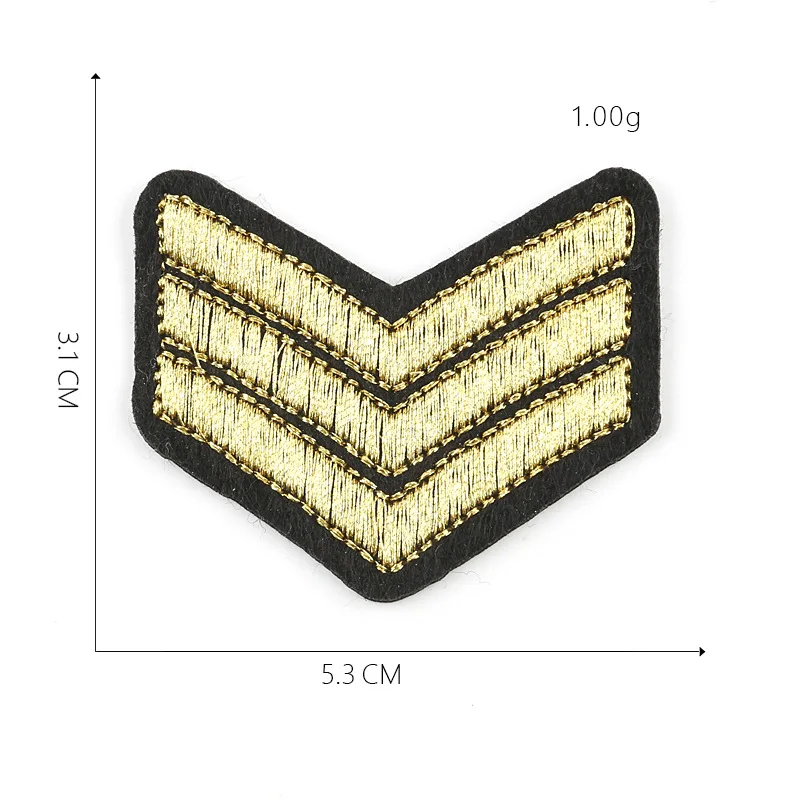 1-PCS-G-105 Военный Ранг патчи Одежда аппликации вышитые полосы значки железа на аппликации наклейки в форме медали для одежды@ G - Цвет: 1-PCS-G-105