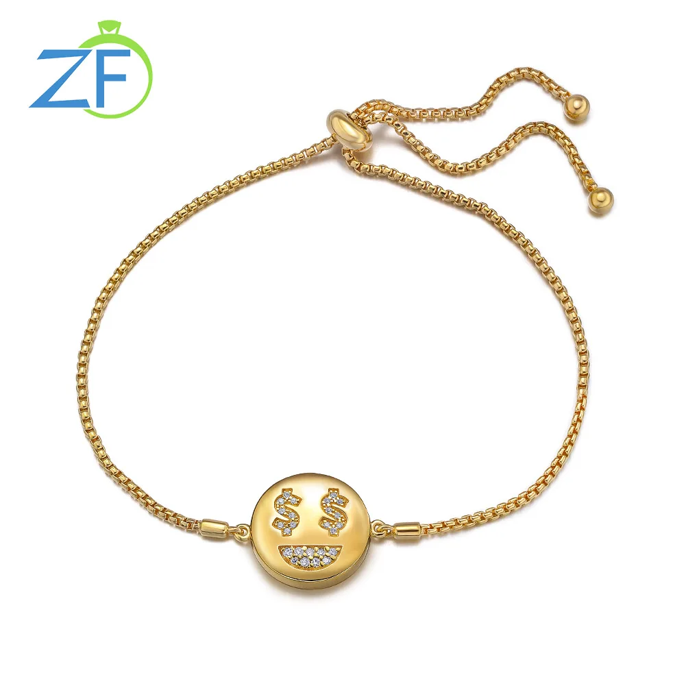 

GZ ZONFA Silvet Bracelet For Women Genuine 925 Sterling silver Handmade Diamond Bracelet 14K Gold Fine Jewelry