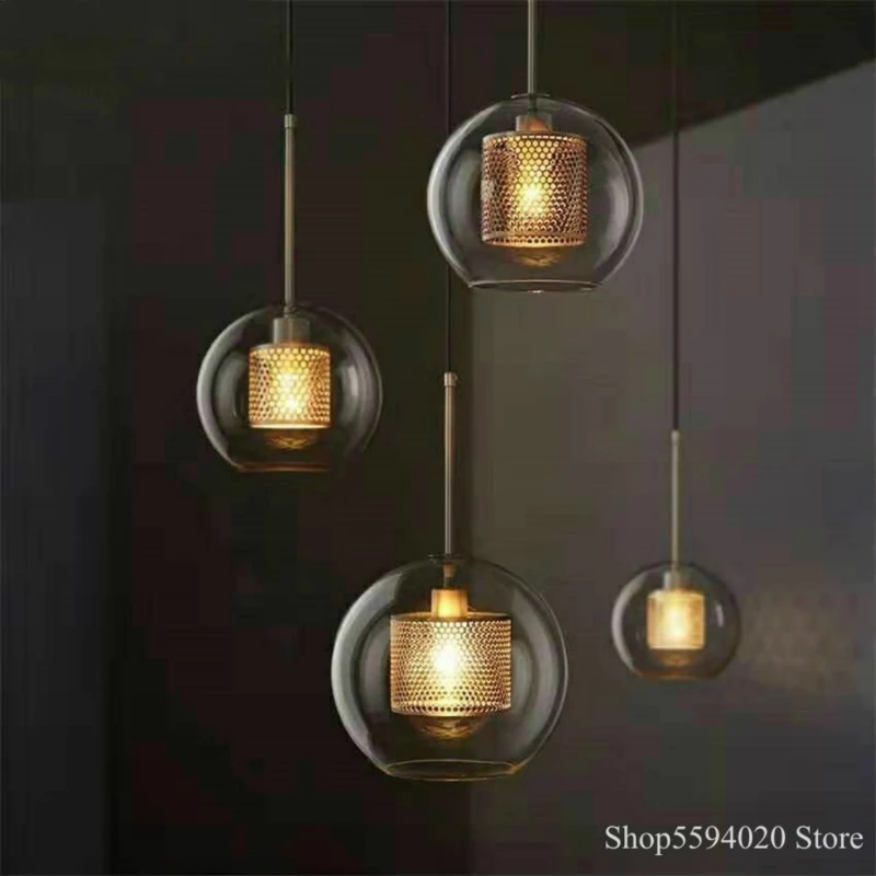 Скандинавский Ретро промышленный стеклянный подвесной светильник в стиле
