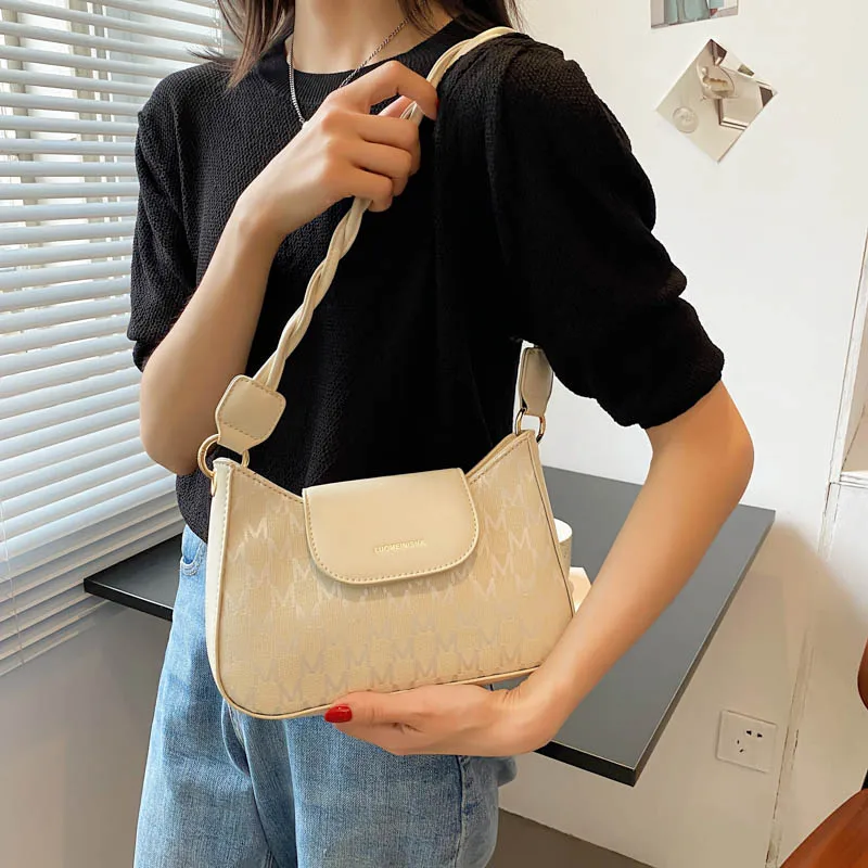 

Retro Letter PU Leather Crossbody Bags for Women 2021 New Travel Simple Shoulder Purses and Ladies Handbag
