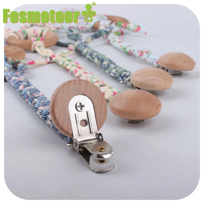 

Fosmeteor Baby Boys Girls Soother Nipple Pacifier Clip Without BAP Dummy Holder Simple Crochet Cotton Pacifier Chain Hand-Woven
