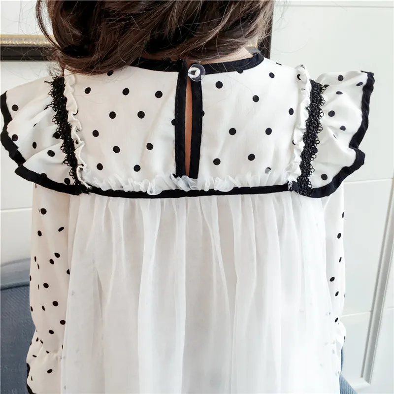 Платье для девочек Элегантные Осенние рождественские белые платья детей одежда 4