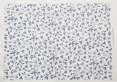 Подглазурная цветочная бумага Цзиндэчжэнь сине-белая 54x37 см