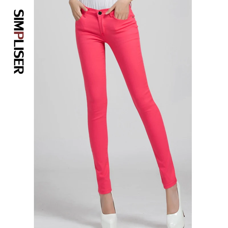 Женские джинсы SIMPLISER женские универсальные брюки 2020 22 цвета белые синие