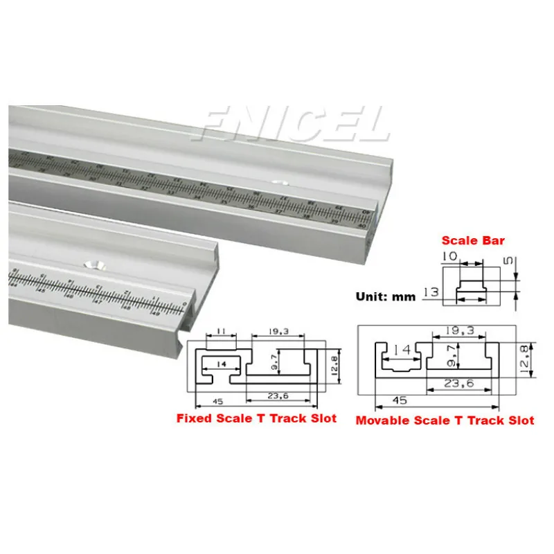 Т образный трек из алюминиевого сплава для деревообработки с направляющими