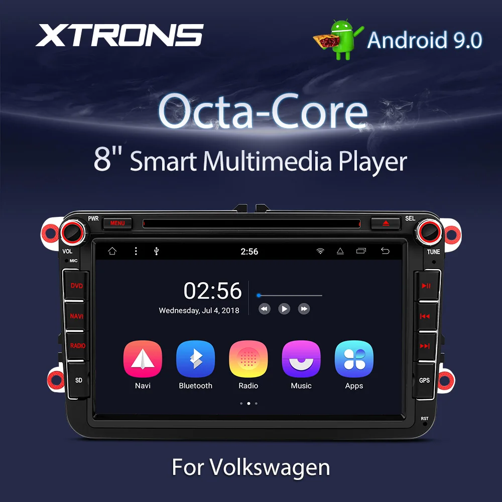 XTRONS " Android 9,0 Восьмиядерный gps автомобильный стерео dvd-плеер для Volkswagen Golf MK5 Jetta V Magotan Passat B для SKODA для сиденья