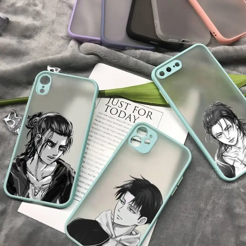 

Anime Japanese Allen Attack On Titan Phone Case matte transparent For iphone 7 8 11 12 plus mini x xs xr pro max cover