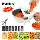Walfos Волшебная многофункциональная Поворотная овощерезка с сливной корзиной кухонная овощерезка измельчитель фруктов Терка слайсер Прямая поставка