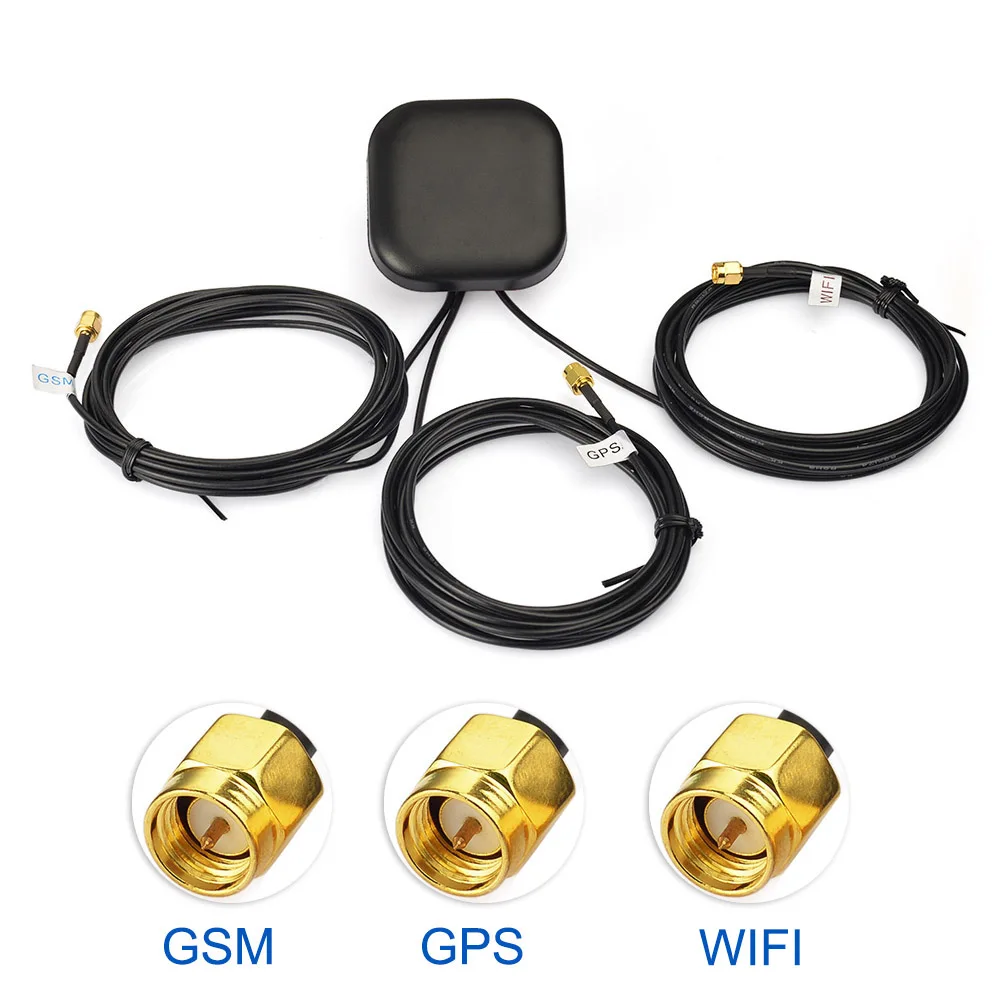 Superbat 3 в 1 многополосный усилитель сигнала антенны GPS + WiFi GSM штекер SMA разъем 50 Ом