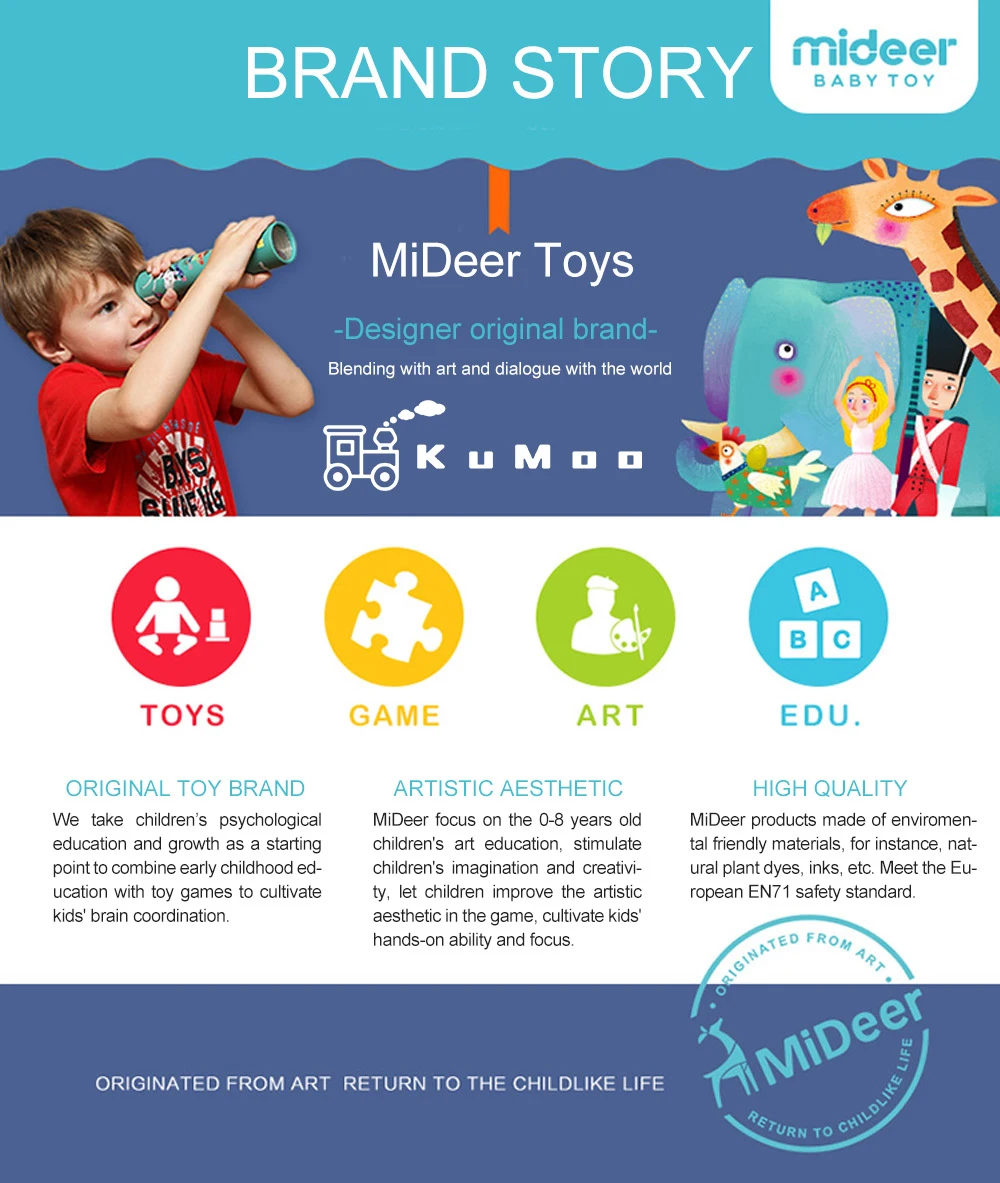 Mideer kids story shadow Набор куколок-марионеток воображение Развивающие игрушки для детей интересные Проекционные художественные игры