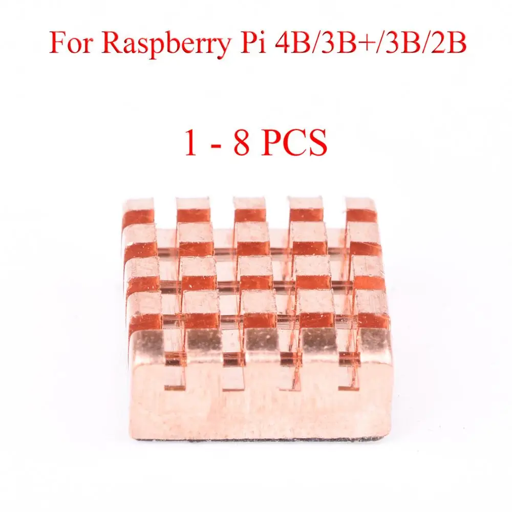 1 8 шт. медный радиатор для Raspberry Pi 4B/3B +/3B/2B|Аксессуары демонстрационных стендов| |