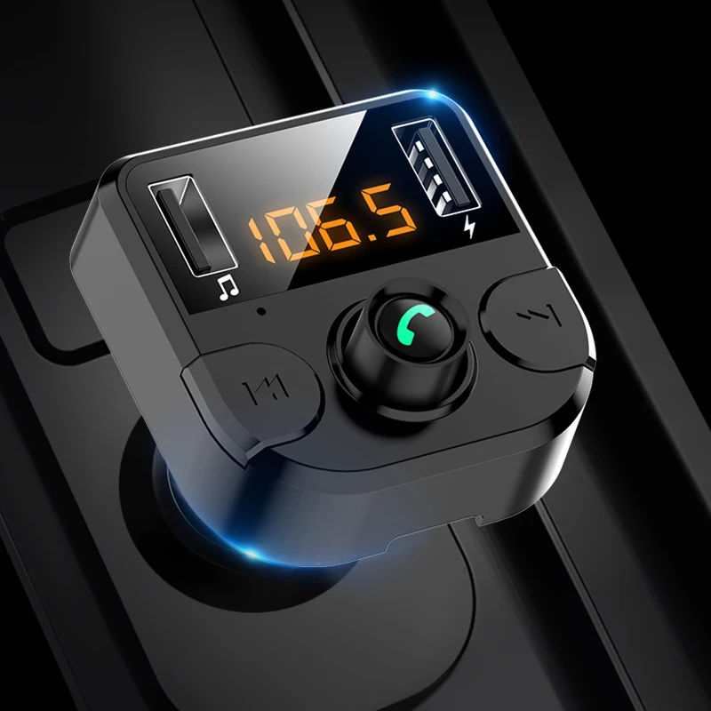Автомобильный Bluetooth автомобильный комплект FM-передатчик быстрое зарядное
