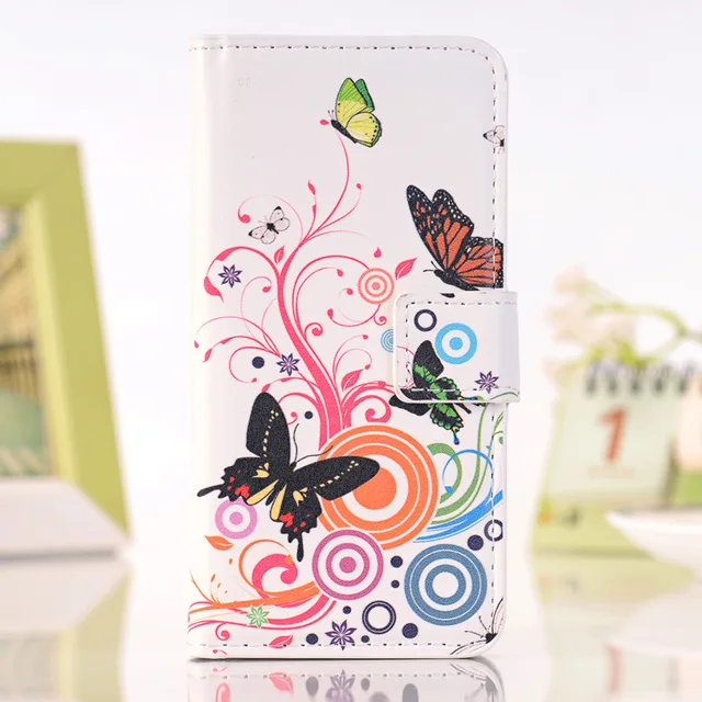 Кожаный чехол-бумажник чехол для huawei P Smart P20 Pro P10 P9 P8 Lite Y7 Y6 Y5 II Y3 GR5 GR3 Honor 6A 6C 6X7X8 9 Mate10 Lite чехол - Цвет: White Butterfly
