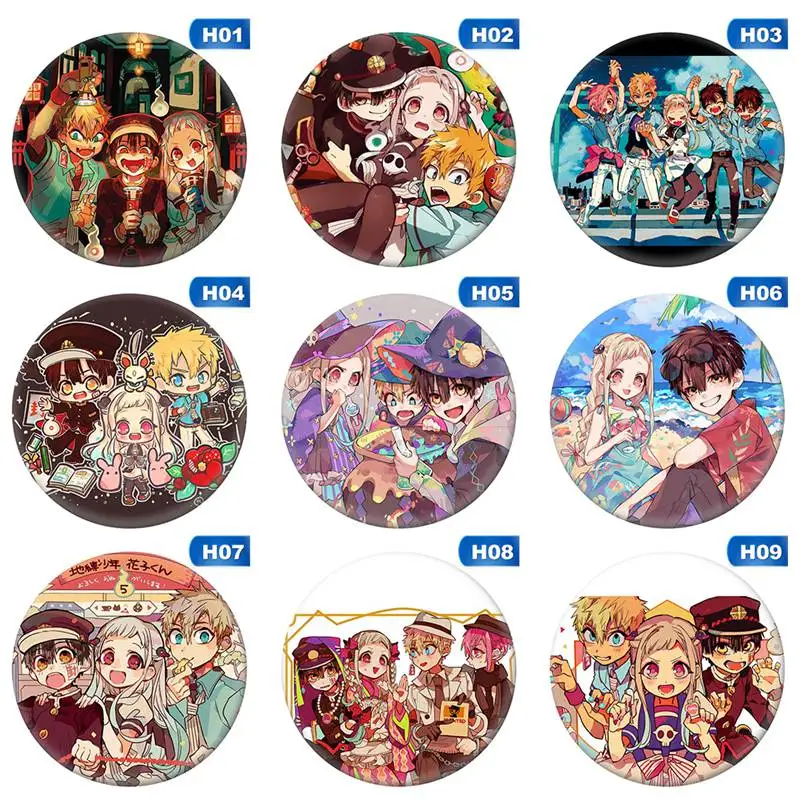 Школьный рюкзак из аниме Jibaku Shounen Hanako kun x Yashiro Nene Симпатичные значки Pin 6 шт.