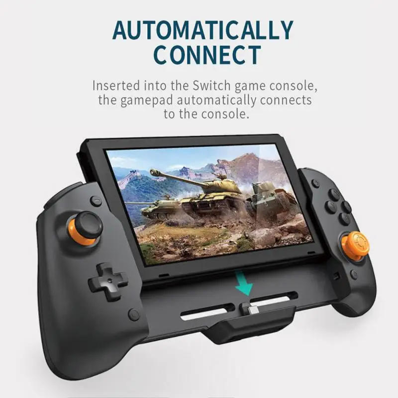 

Gamepads For Switch Handheld Controller Grip Console Gamepad Double Motor Vibration Built-in 6-Axis Gyro 3D Joystick Black