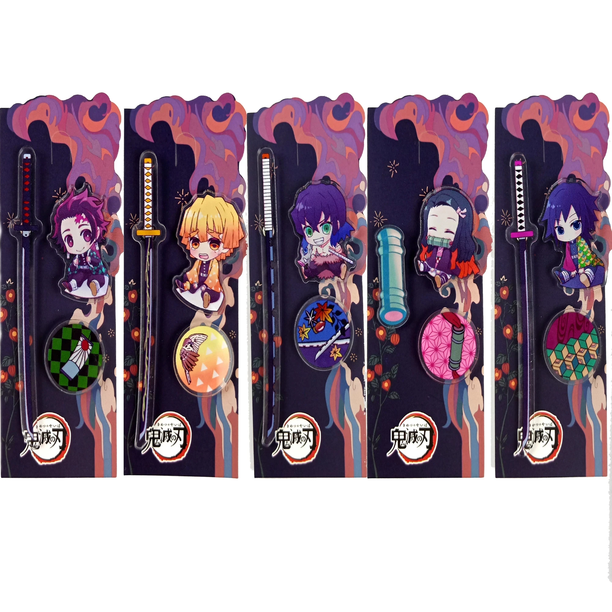 Акриловая брошь Tanjirou Nezuko 21 шт./партия мультяшная фигурка оружие булавки для