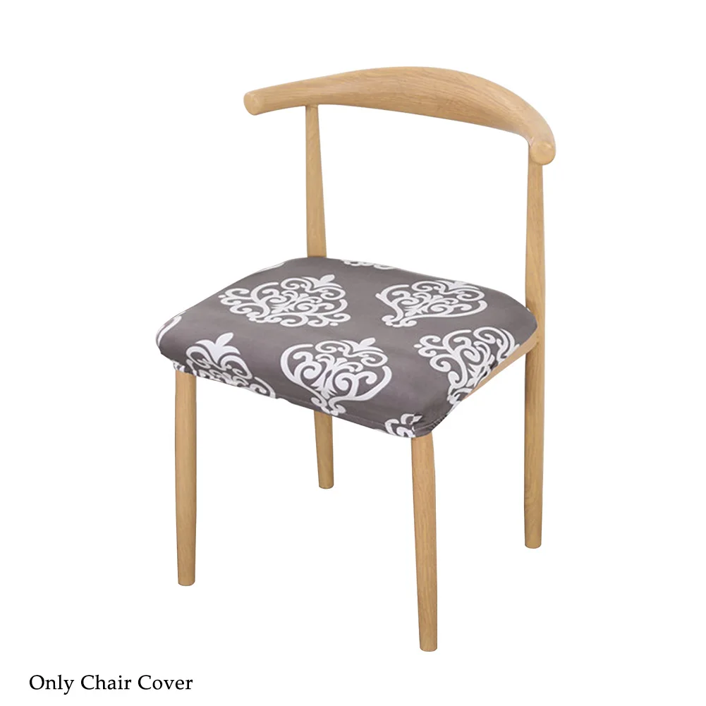 

6pcs Home Decor Hotel Printed Stretchy Seat Protector Soft Universal Washable Slipcover Removable Dining Chair Cover Elastic