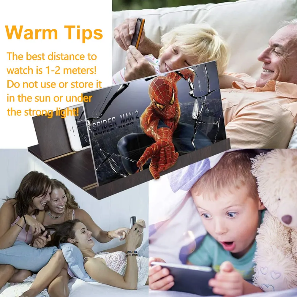 Caseier 3D усилитель экрана телефона превратите телефон в кинотеатр мгновенно 12