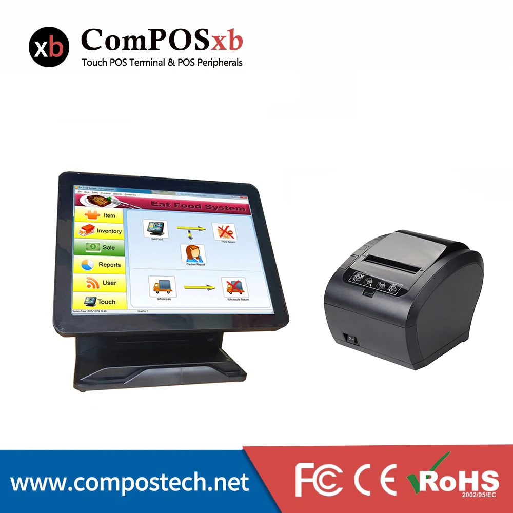 Многофункциональный черный/белый самый дешевый 15-дюймовый сенсорный экран