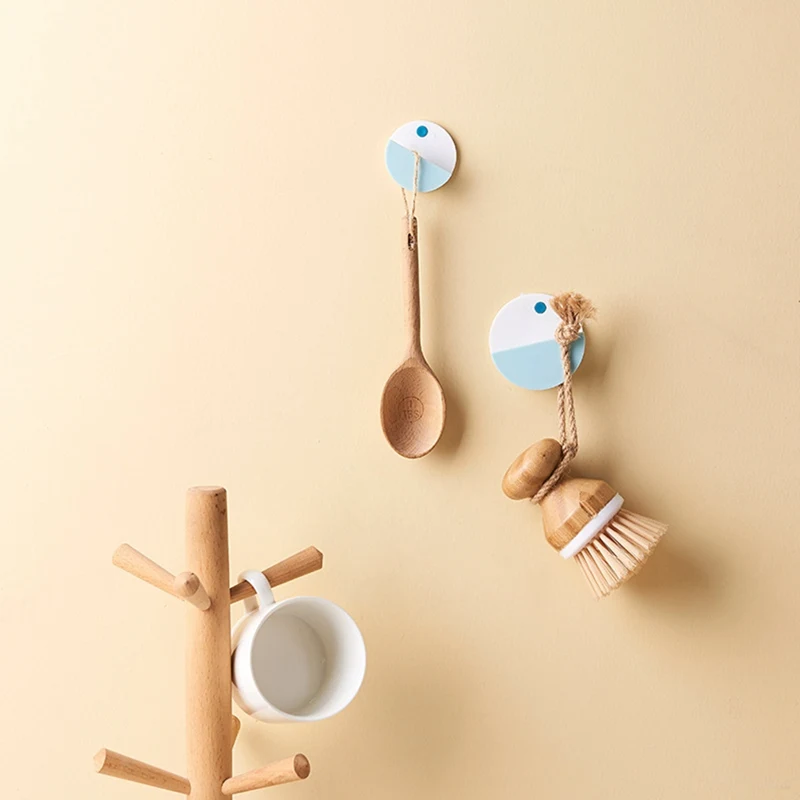 

2 Pcs Without Punching Debris Hangers Hangers Double-color Adhesive Hangers.