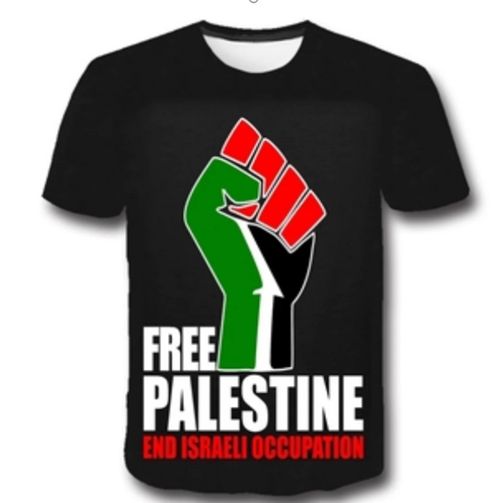 

Summer new arrivals printed tee free Palestinian Gaza T-shirt for men and women