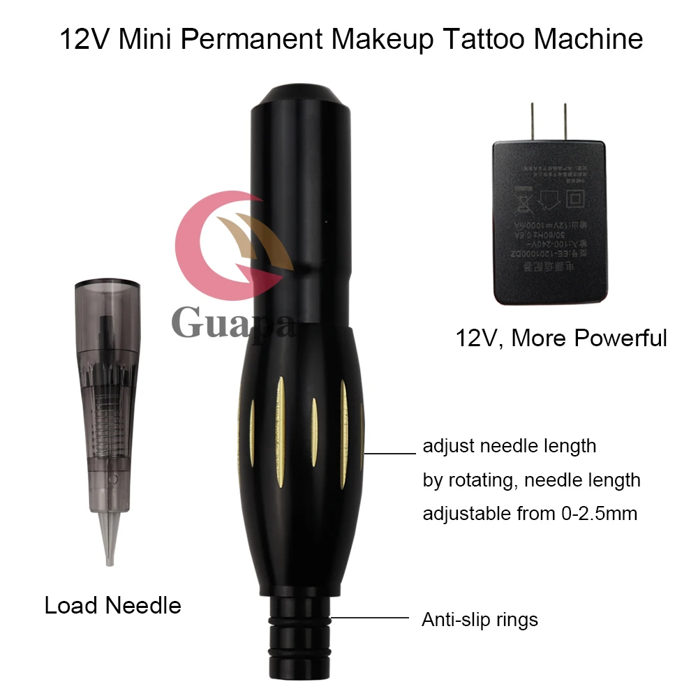 Мини ручка для перманентного макияжа 12 В профессиональная микропигментационная