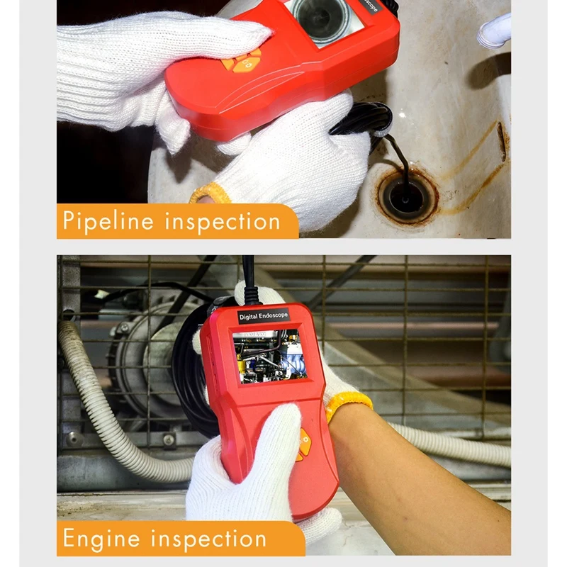 2 4 дюймов цифровой эндоскоп обнаружения портативный 0.3Mp дисплей экран