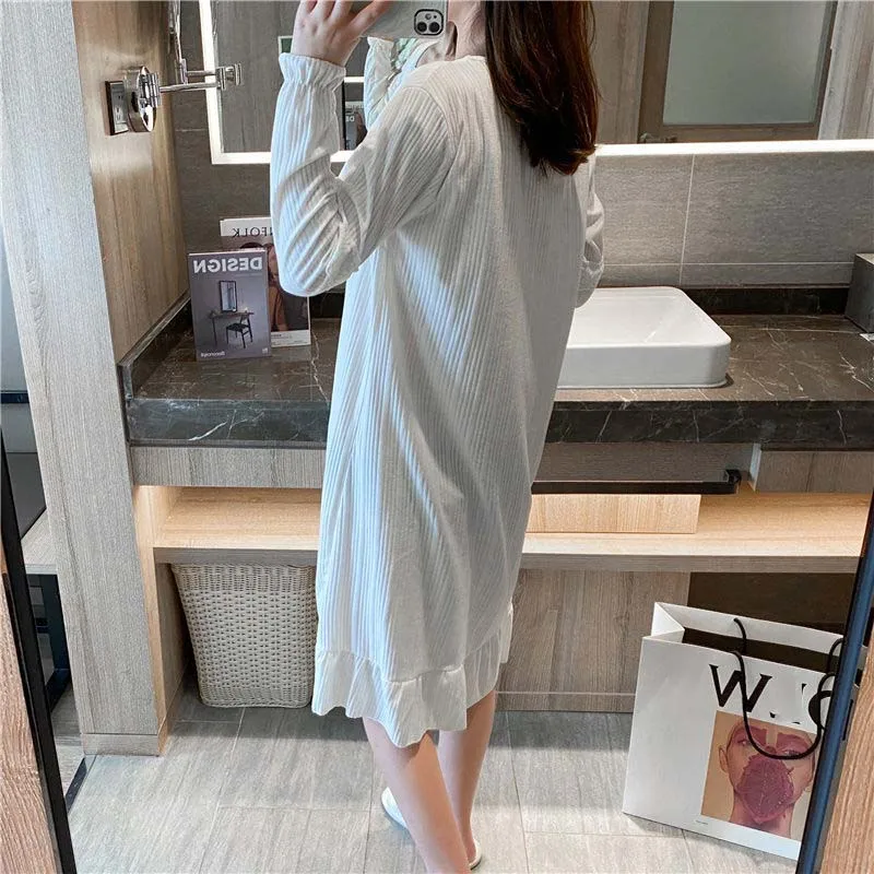 Женская свободная ночная рубашка для беременных с квадратным вырезом