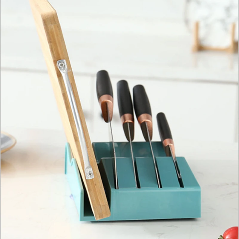 

Бытовая многофункциональная стойка для ножей, стойка для разделочной доски, кухонные принадлежности, держатель для разделочной доски, кухо...