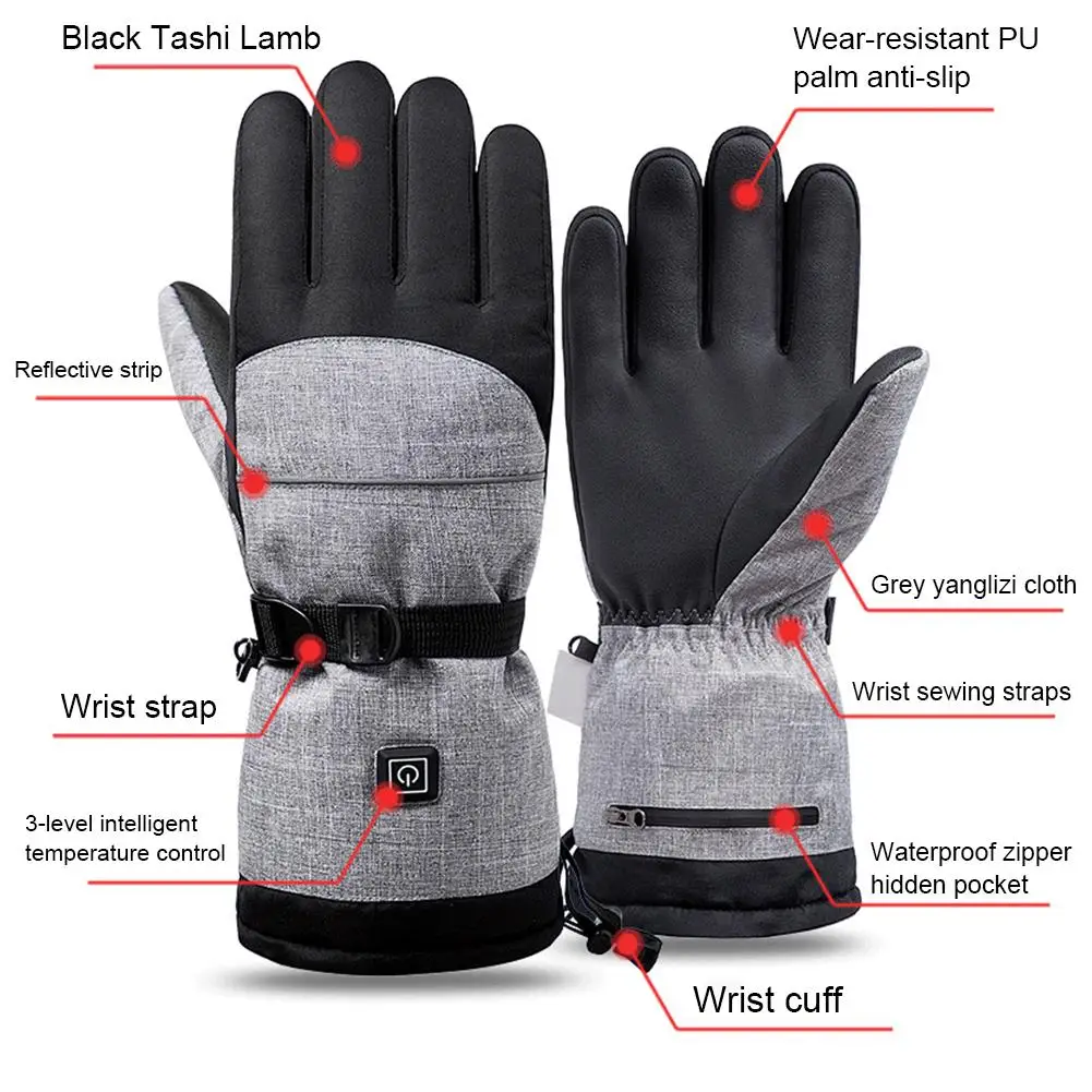

NEW 2020 Winter Motorcycle Heated Gloves Heating Warm Windproof Waterproof Skiing Motorbike Racing Riding Gloves