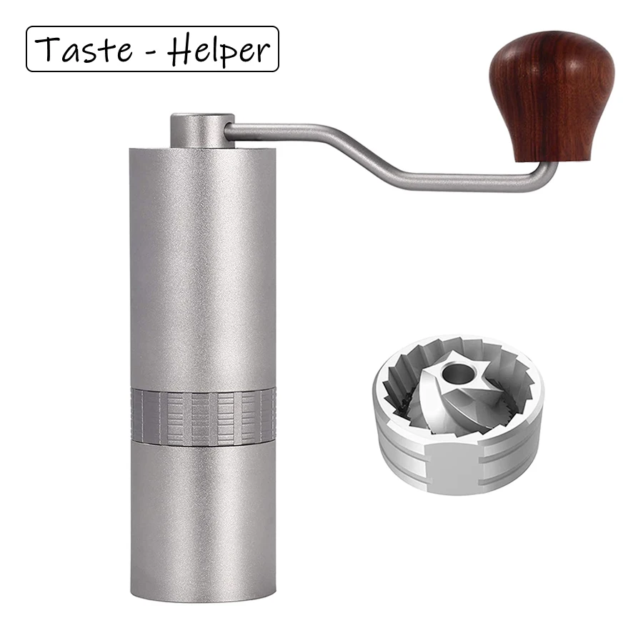 

Manual Coffee Grinder 20g 50mm Stainless Steel Core Grinding Portable Coffee Milling Aluminum Coffee Bean Miller Gift Packing