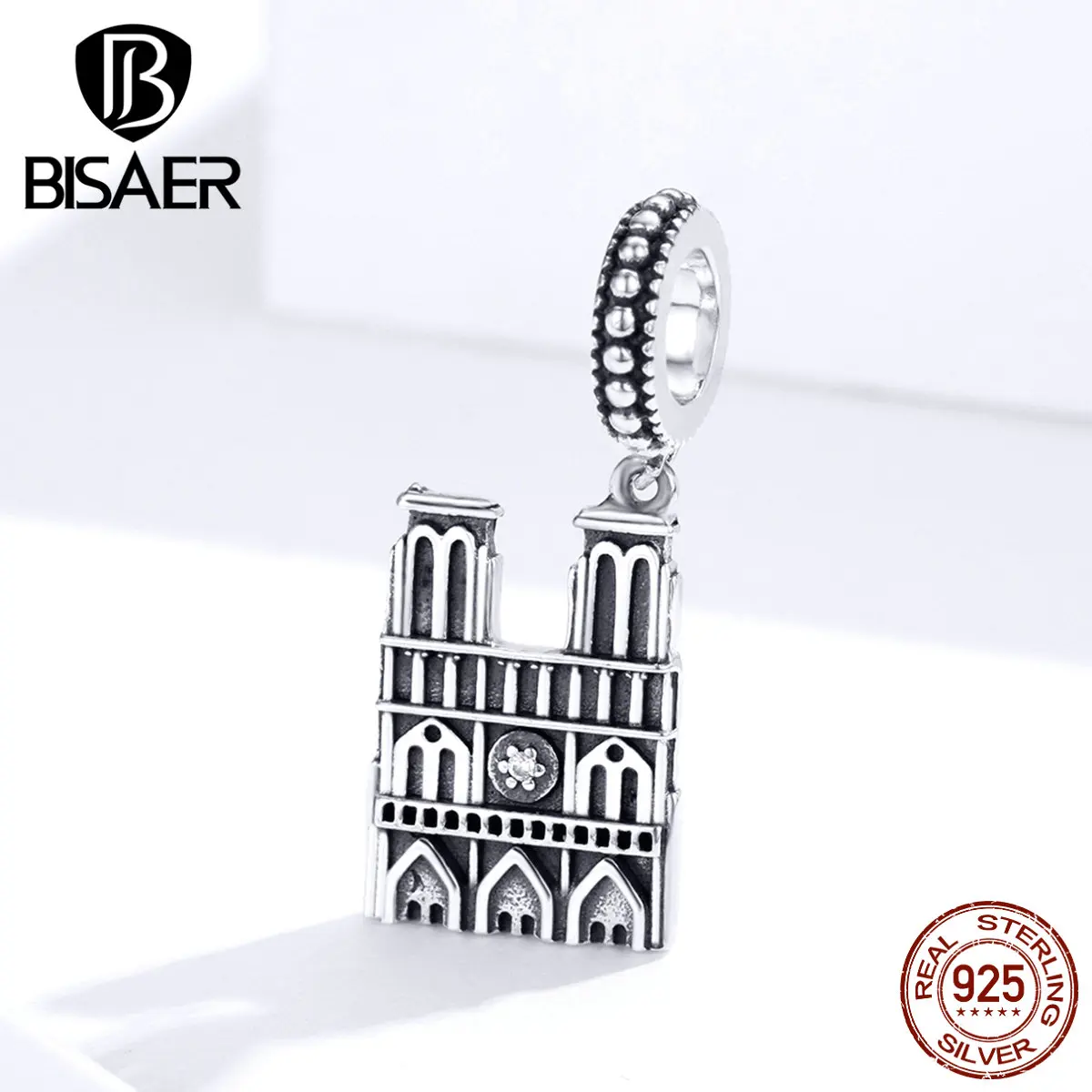 

Нотр-Дам из Парижа Аутентичные 925 пробы серебро Нотр-Дам из Парижа строительные бусины Подвески подходят браслеты серебро 925 ювелирные изде...