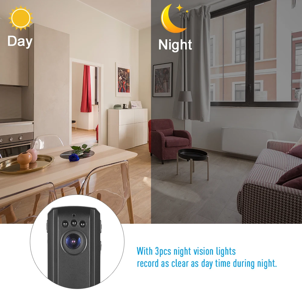 Wi-Fi мини-видеокамера 1080P HD DVR удаленный монитор петля записи движения обнаружения