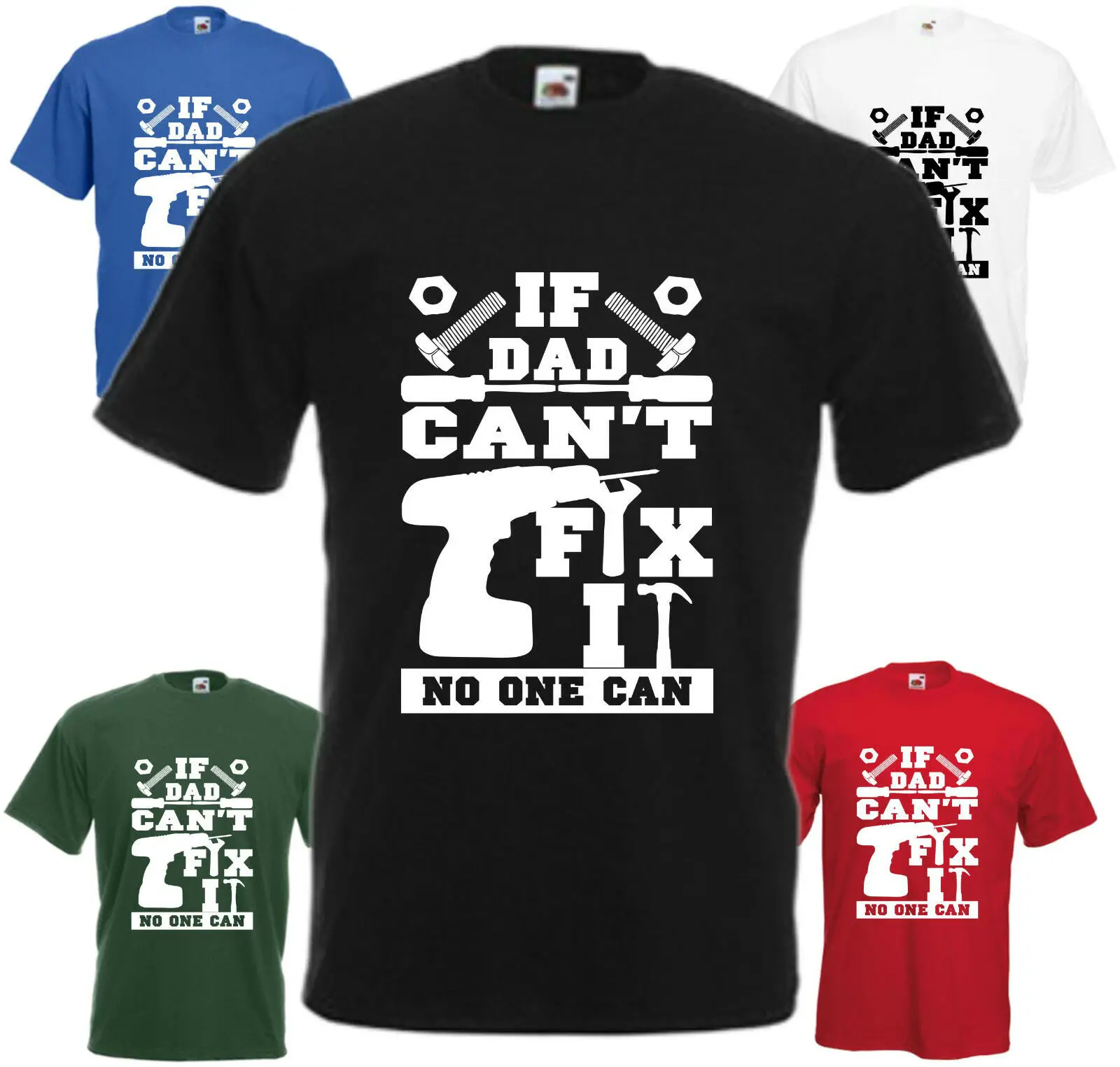 Футболка If Dad cannot подарок на день отца Рождественский крутая футболка рождения