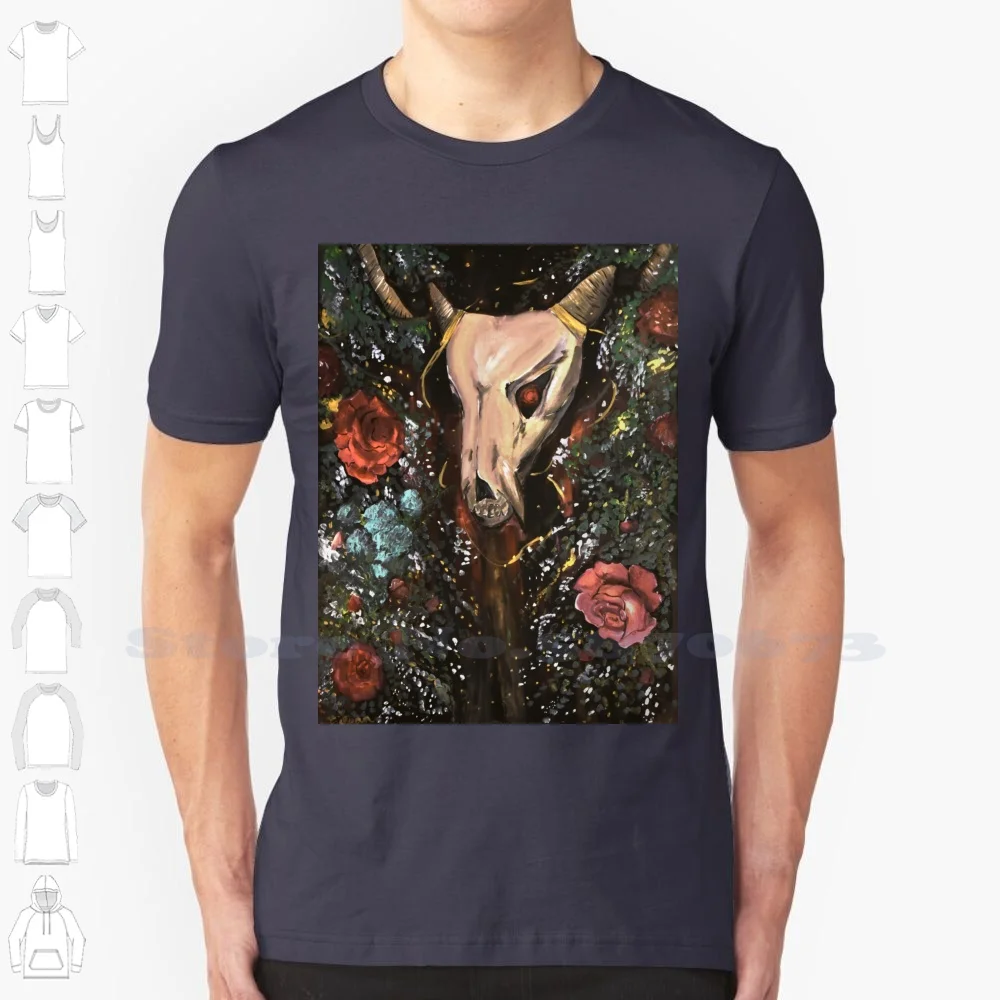 

A Dance In The Garden Fashion Vintage Tshirt T Shirts Bones Skull Flowers Traditional Roses Peony Skulls Animal Skulls Monsters