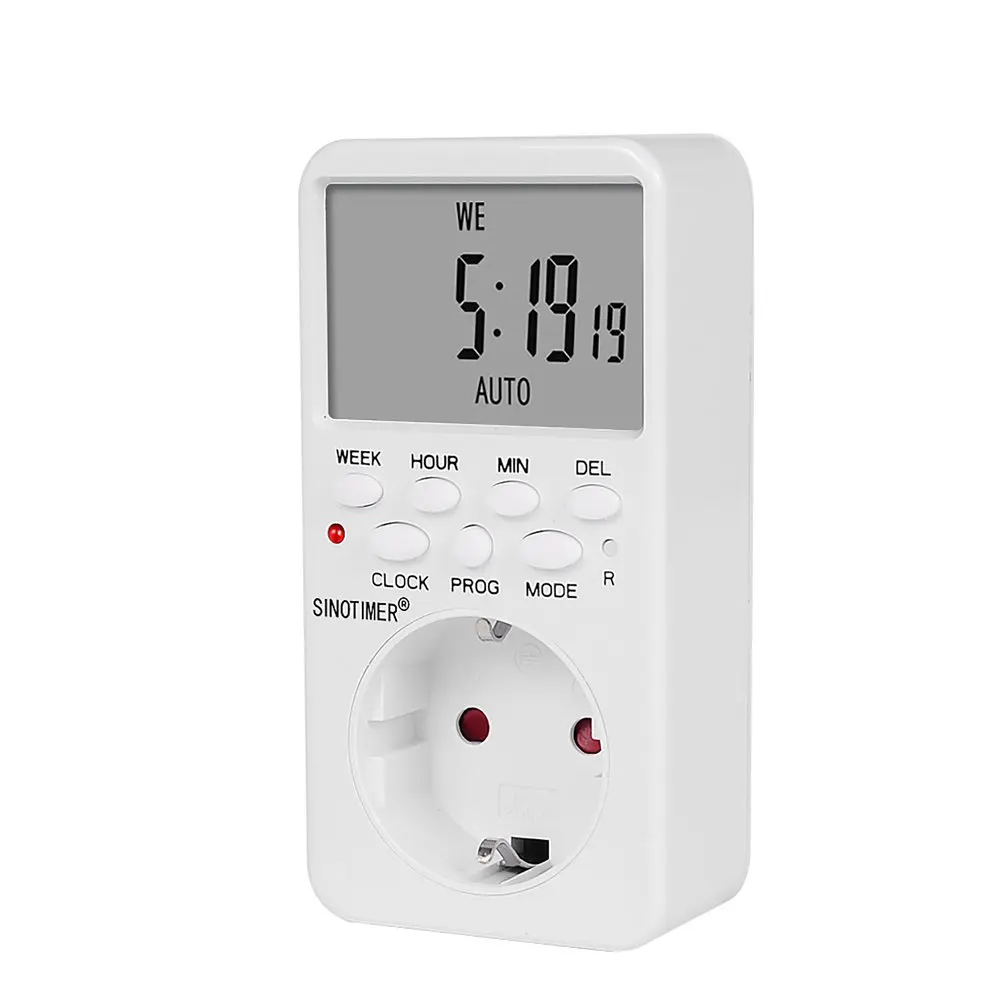 SINOTIMER TM519 электронный цифровой таймер 120/220/230V 12/24 часов программируемый розетка