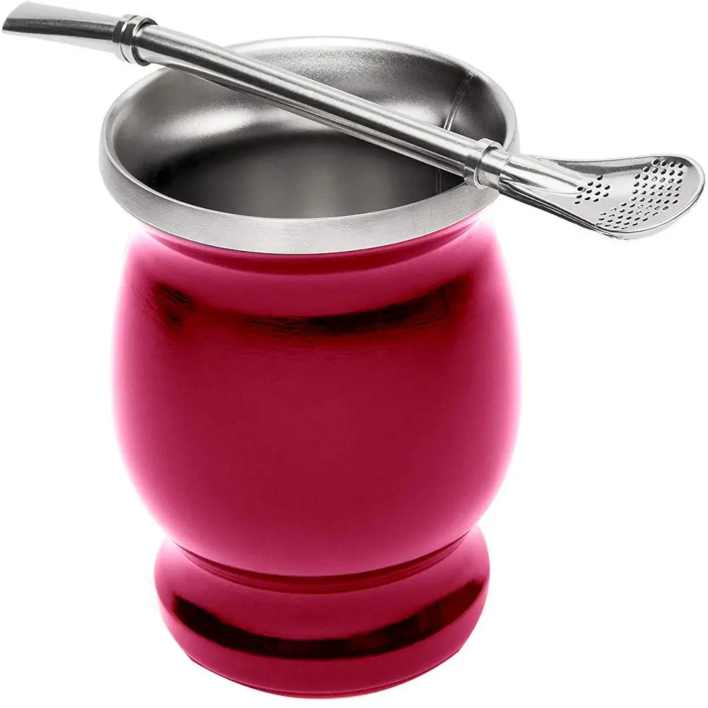 

Yerba Mate Gourd Set Double-Wall Stainless Steel Mate Tea Cup And Bombilla Set Includes Yerba Mate Gourd Cup Insulation Cup