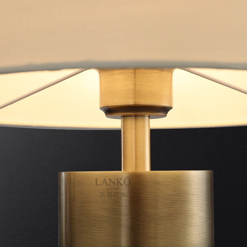 

Modern American Retro Marble Table Lamp Light Luxury Copper Simple Living Room Bedroom Bedside Marble Table Lamp
