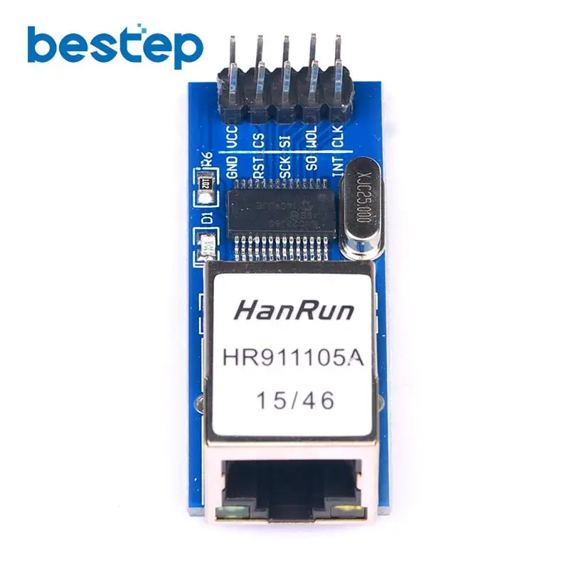 Сетевой модуль интерфейса SPI ENC28J60 Ethernet (мини-версия) 1 шт. | Электронные компоненты